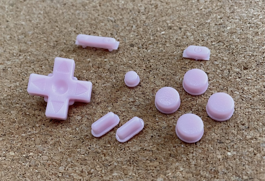 Miyoo mini Plus用 ボタンセット ミルキーストロベリー