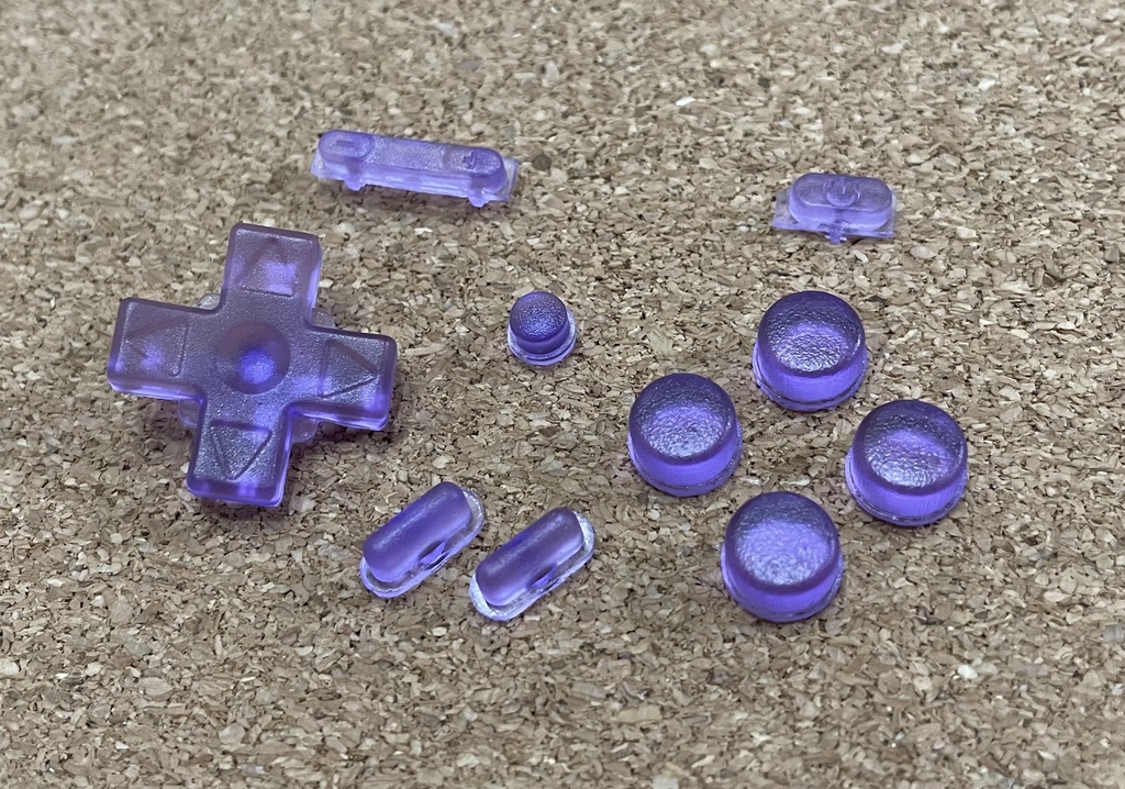 Miyoo mini Plus用 ボタンセット クリアーパープル