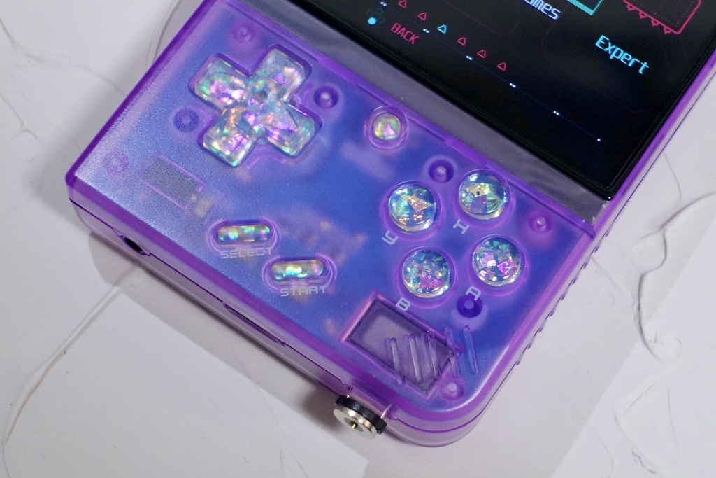 Miyoo mini Plus用 ボタンセット ピンクホロフレーク