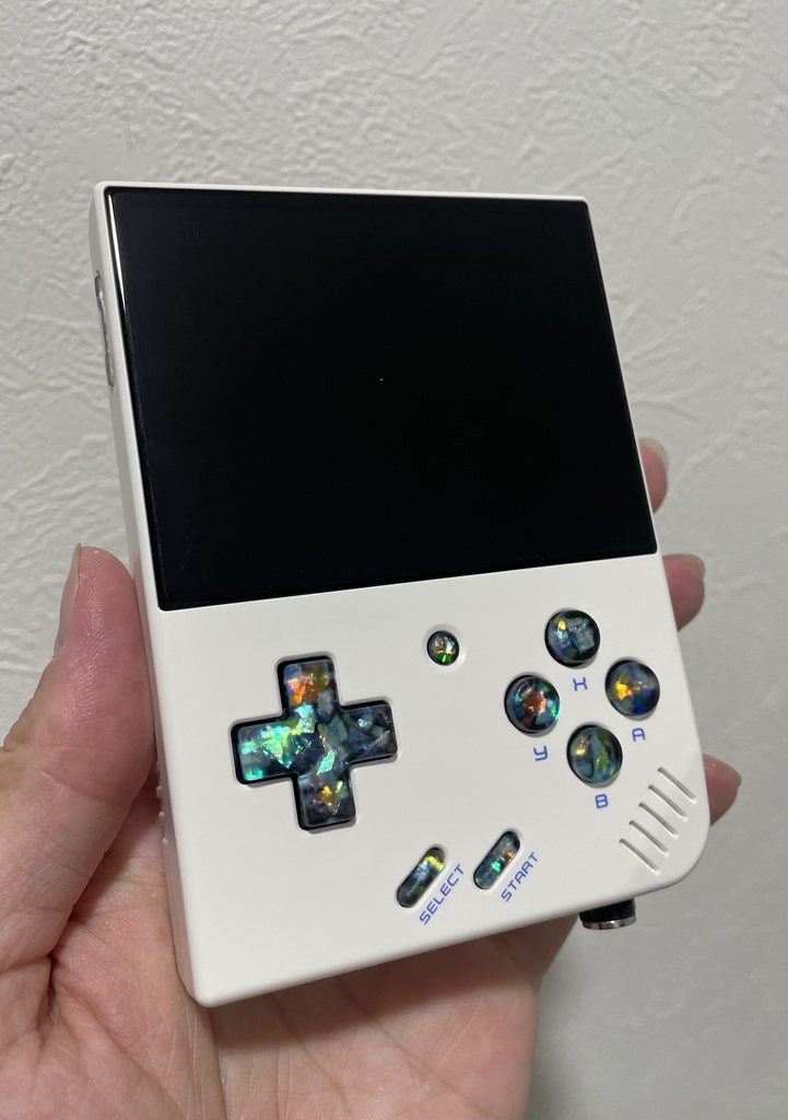 Miyoo mini Plus用 ボタンセット ブラックホロフレーク