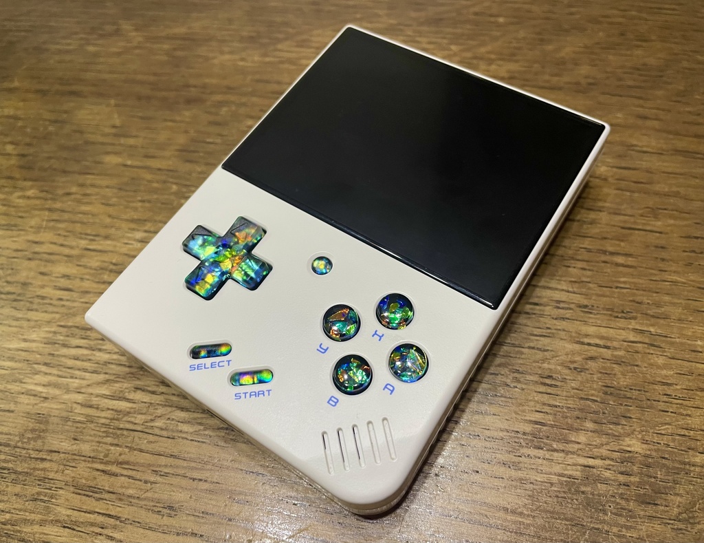 Miyoo mini Plus用 ボタンセット ブラックホロフレーク