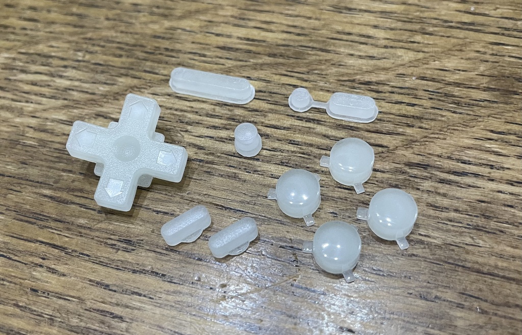 RG35XX用 ボタンセット クリアー+蓄光