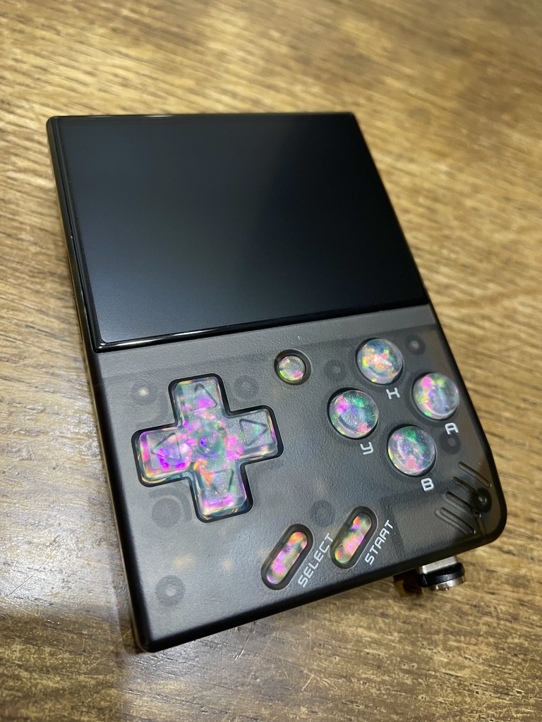 Miyoo mini V4用 ボタンセット ピンクホロフレーク