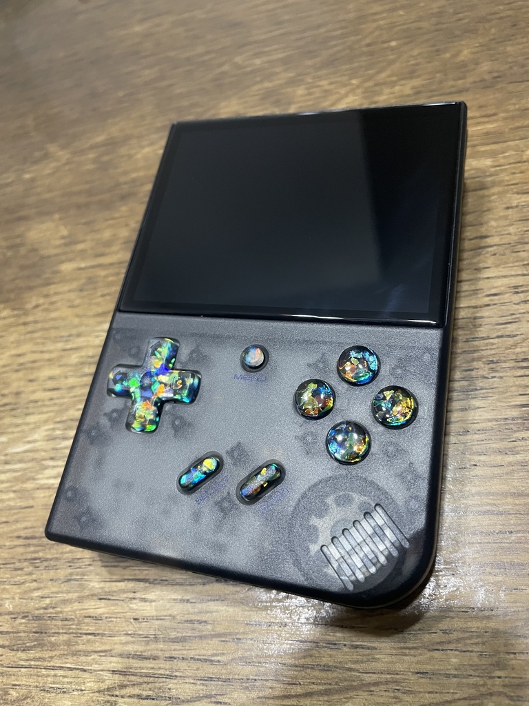 RG35XXPlus用 ボタンセット ブラックホロフレーク