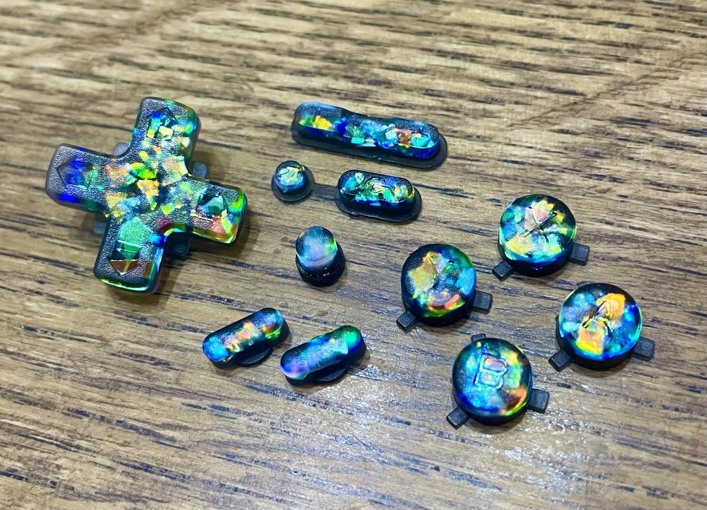 RG35XXPlus用 ボタンセット ブラックホロフレーク