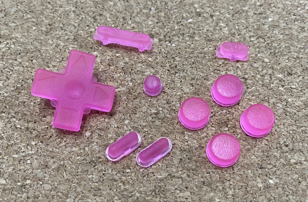 Miyoo mini Plus用 ボタンセット クリアーピンク