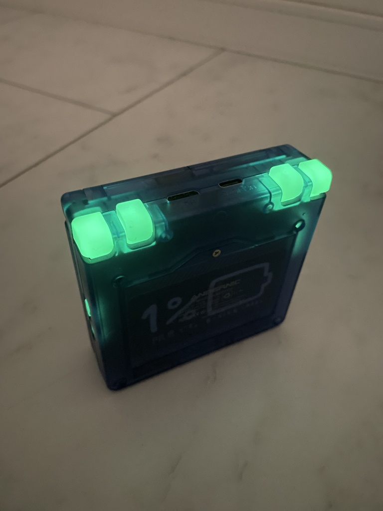 RG35XX SP用 ボタンフルセット クリアー+蓄光