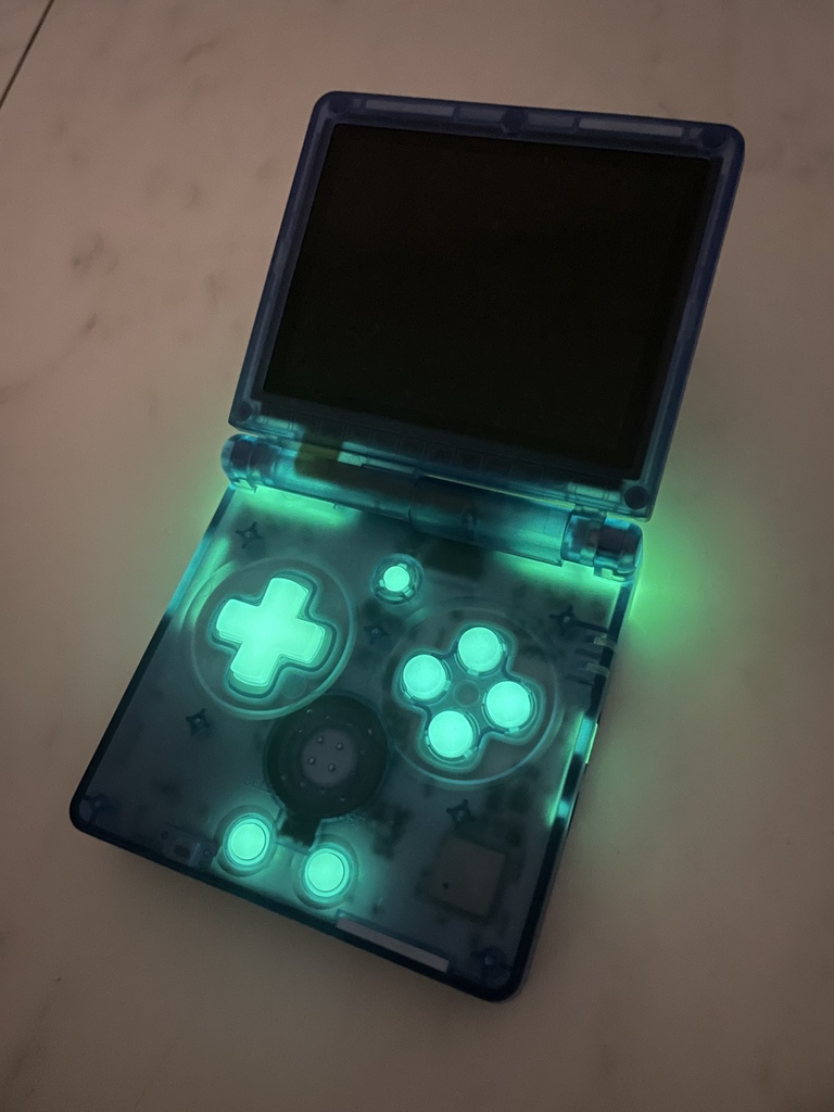 RG35XX SP用 ボタンフルセット クリアー+蓄光