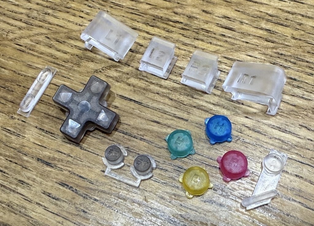 GKD PIXEL 2用 ボタンセット SFCクリアーカラー