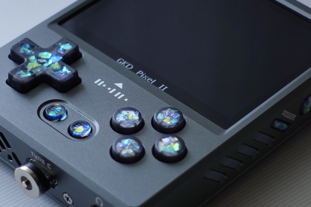 GKD PIXEL 2用 ボタンセット ブラックホロフレーク