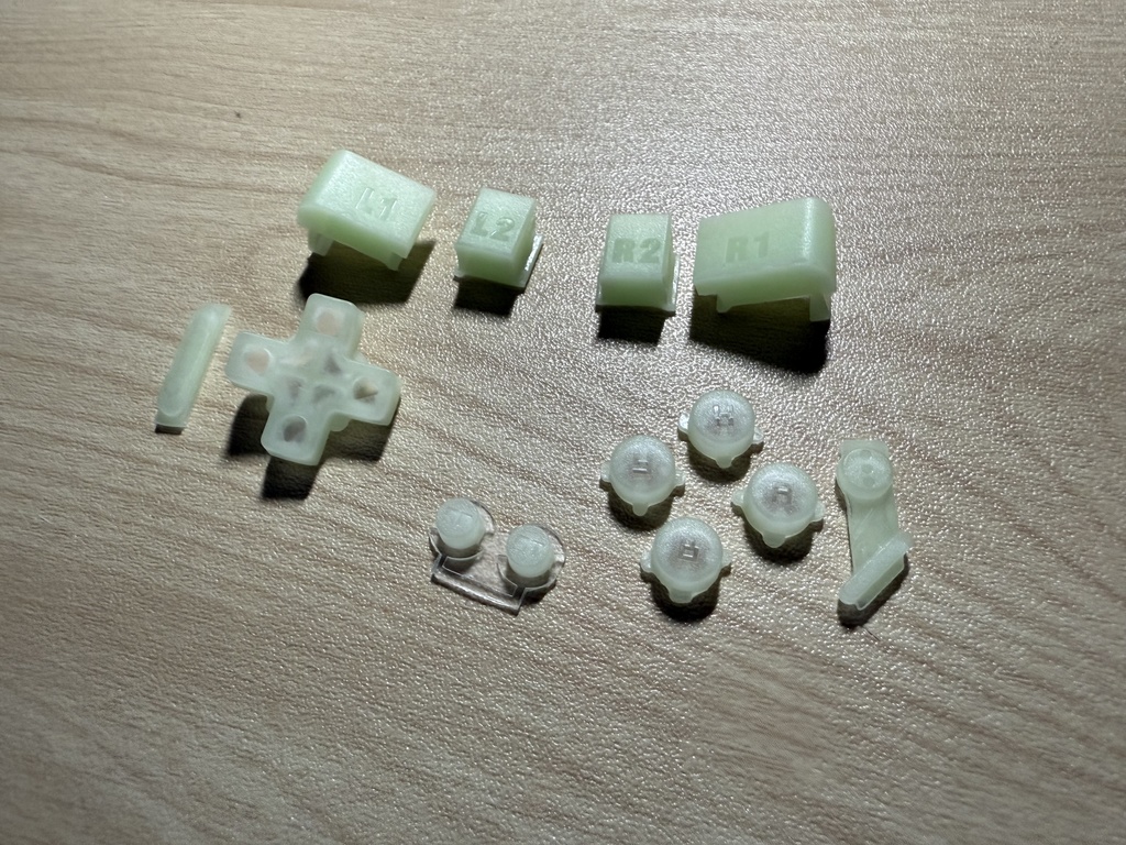 GKD PIXEL 2用 ボタンセット クリアー+蓄光