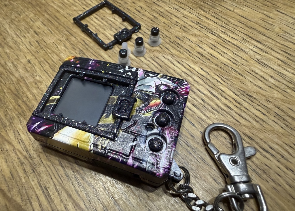 デジタルモンスター ver.1 ~ver.5(Color対応) 用 ボタンセット ブラックラメ(光沢仕様)