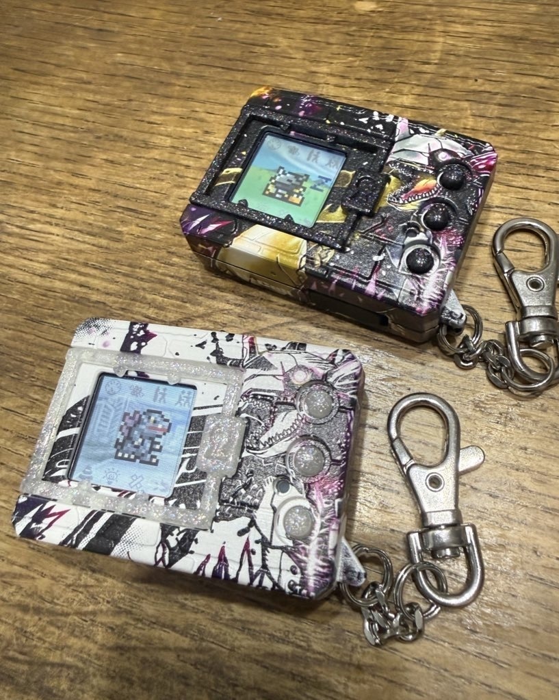 デジタルモンスター ver.1 ~ver.5(Color対応) 用 ボタンセット クリアホワイト ラメ(光沢仕様)