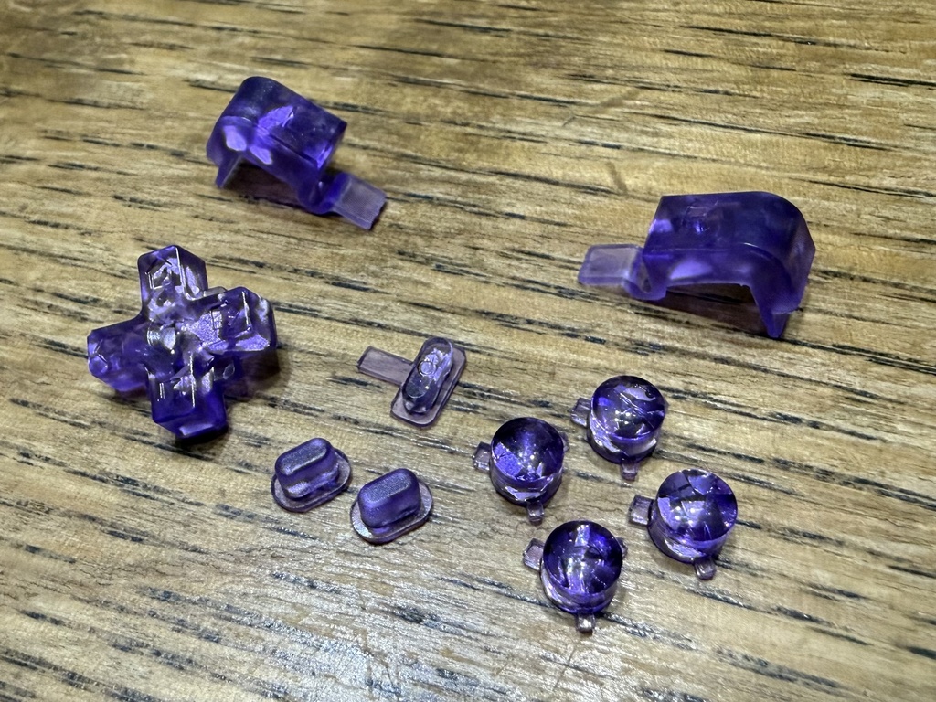 RG Nano用 ボタンセット クリアーパープル×クロムフレーク