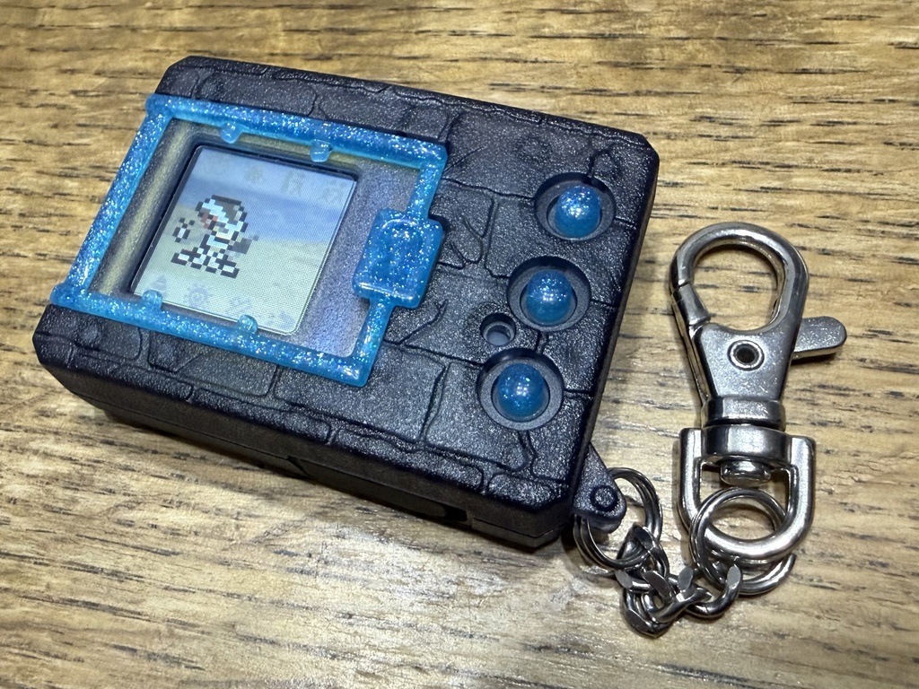 デジタルモンスター ver.1 ~ver.5(Color対応) 用 ボタンセット クリアブルー ラメ (光沢仕様)