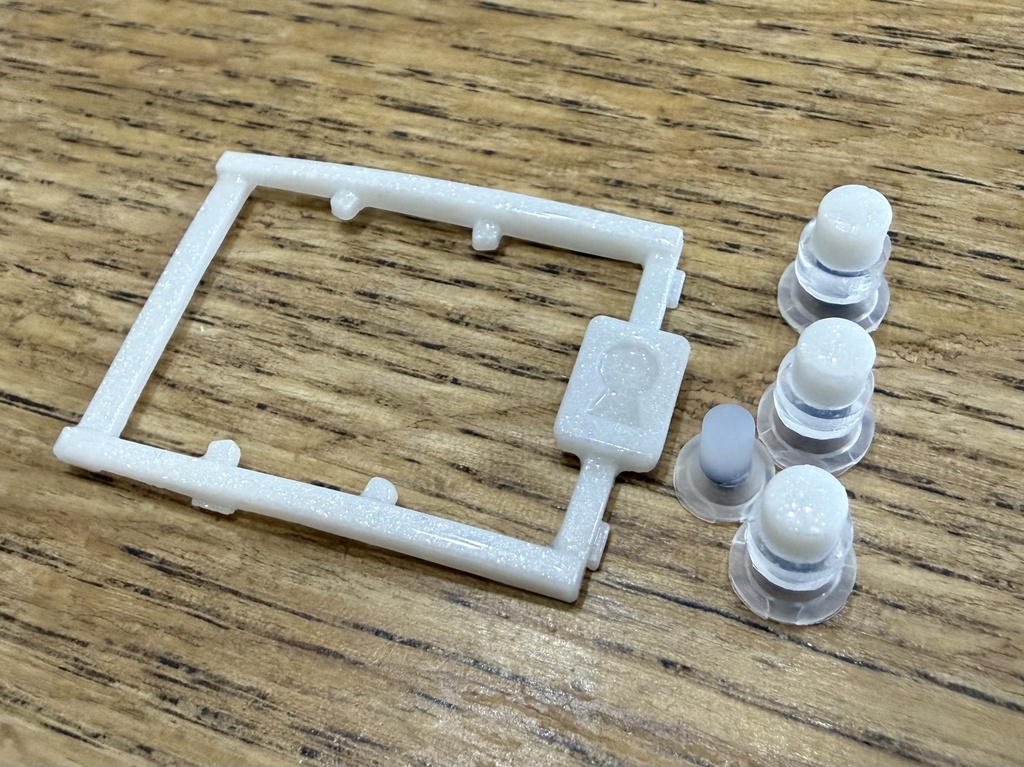 デジタルモンスター ver.1 ～ver.5(Color対応) 用 ボタンセット ミルキーホワイト ラメ (光沢仕様)