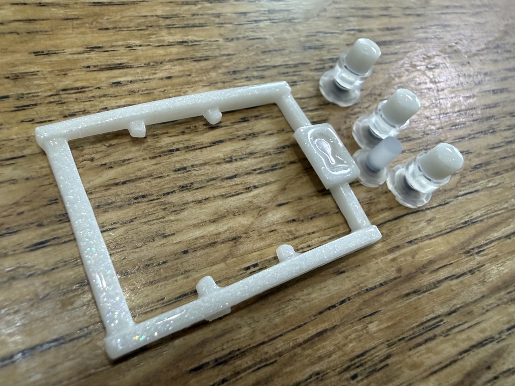 デジタルモンスター ver.1 ~ver.5(Color対応) 用 ボタンセット ミルキーホワイト ラメ (光沢仕様)