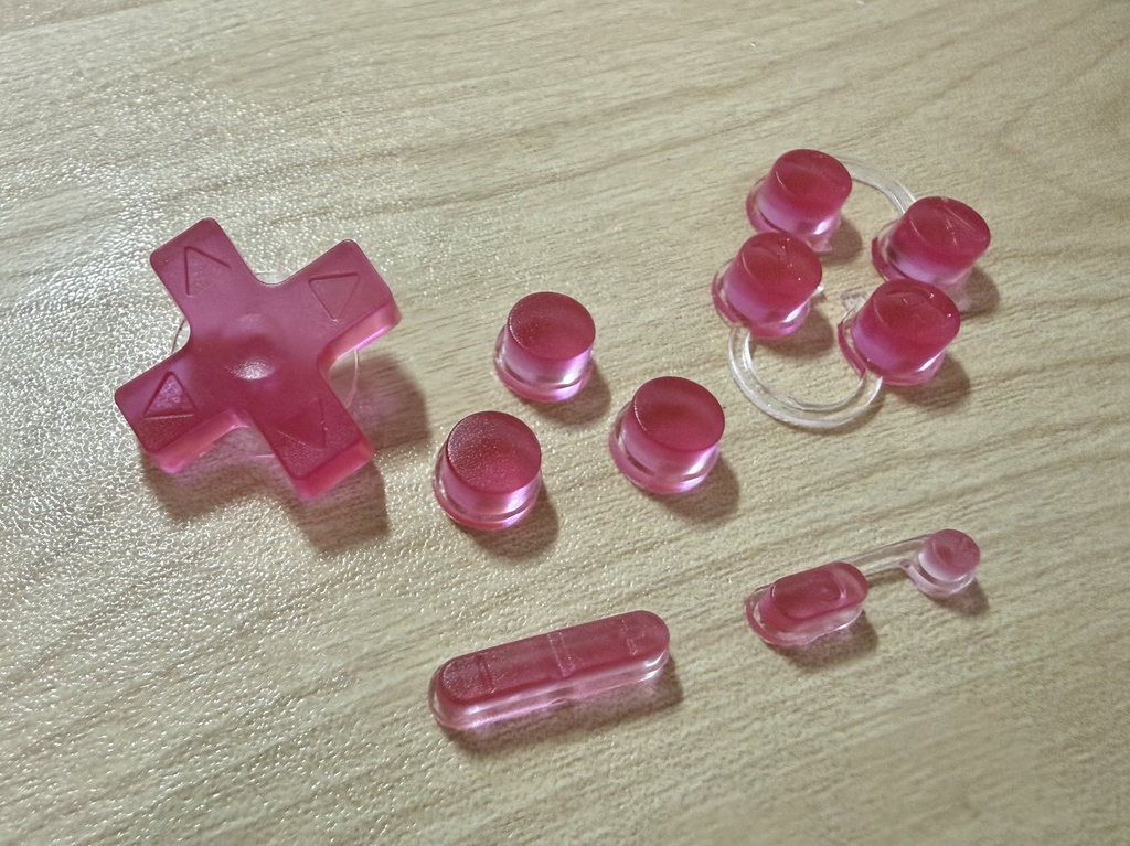 R36S 用 ボタンセット クリアーレッド