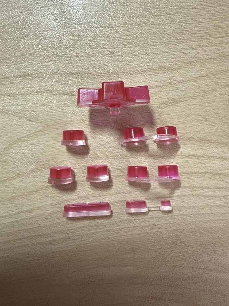 R36S 用 ボタンセット クリアーレッド