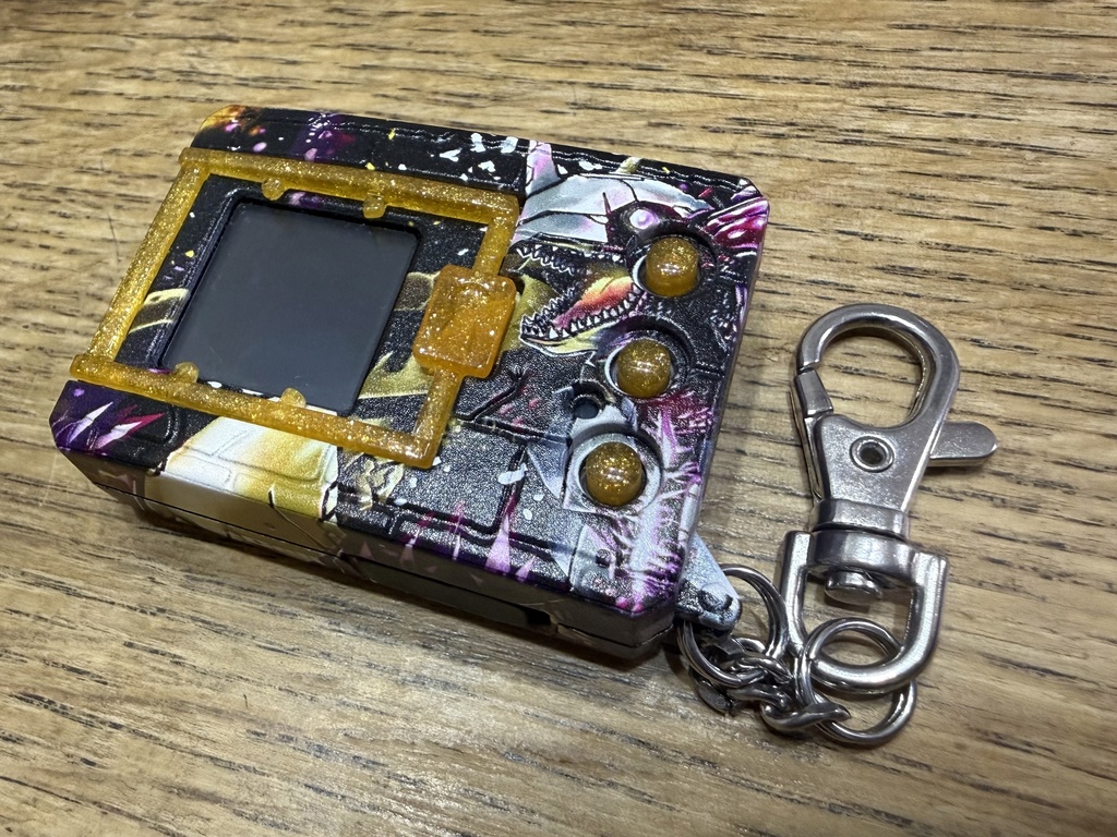 デジタルモンスター ver.1 ~ver.5(Color対応) 用 ボタンセット クリアイエロー ラメ (光沢仕様)