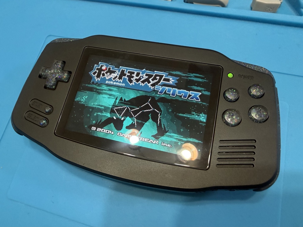 RG34XX 用 ボタンセット クリアブラック ラメ
