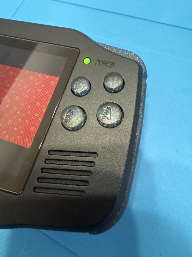 RG34XX 用 ボタンセット クリアブラック ラメ