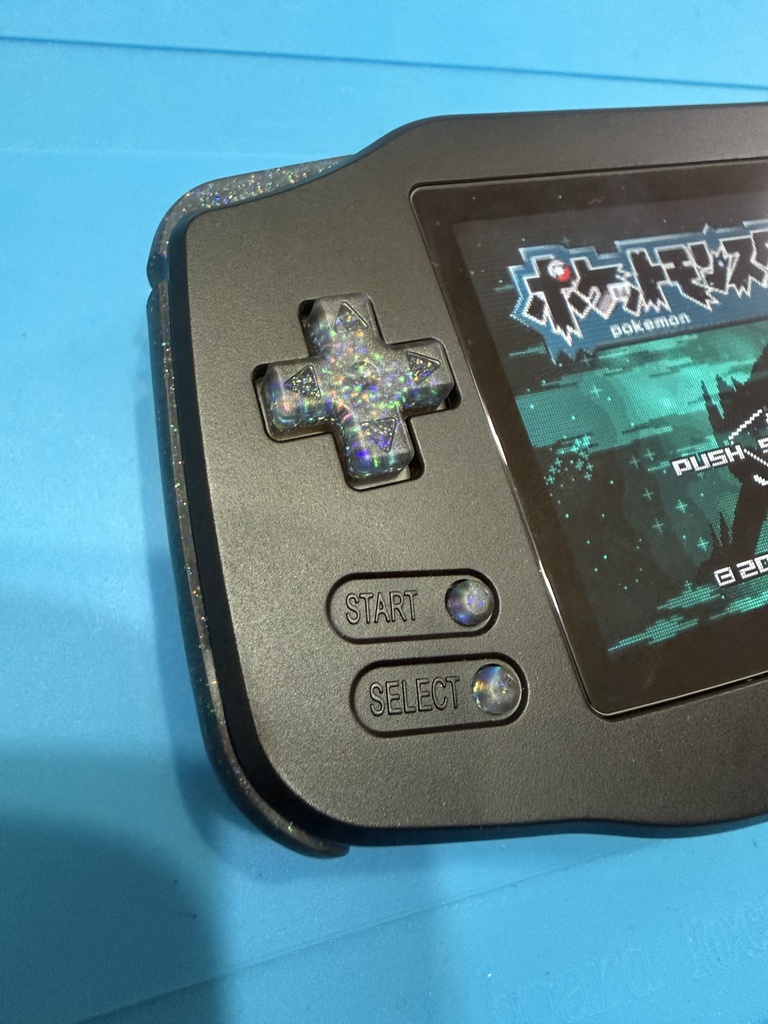 RG34XX 用 ボタンセット クリアブラック ラメ