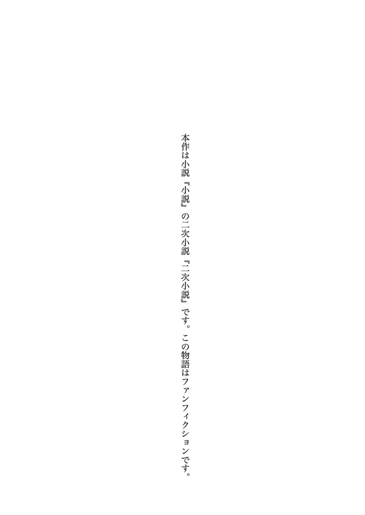 二次小説【小説:二次小説】