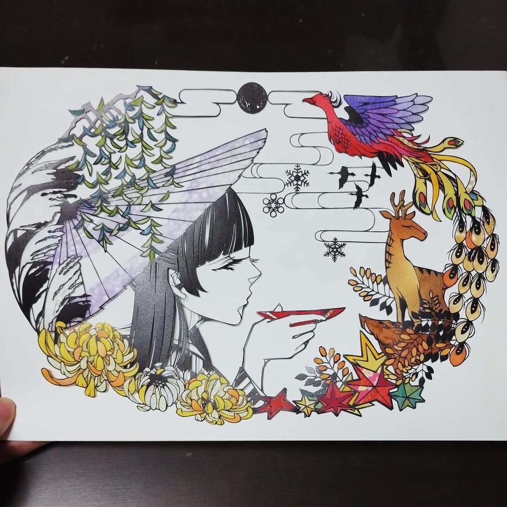 【SAS#2】【額入り】花札-秋冬-