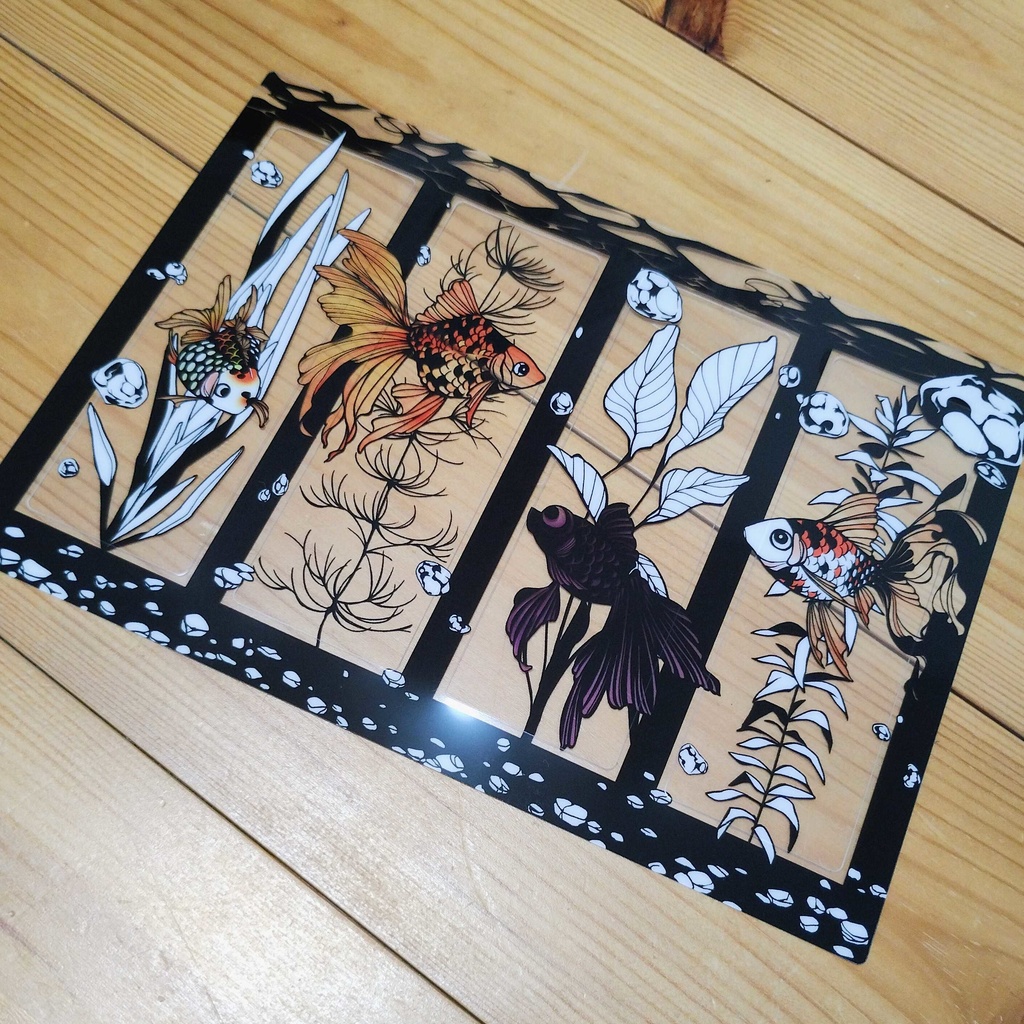 SAS#2【受注生産】切り絵風しおりセット