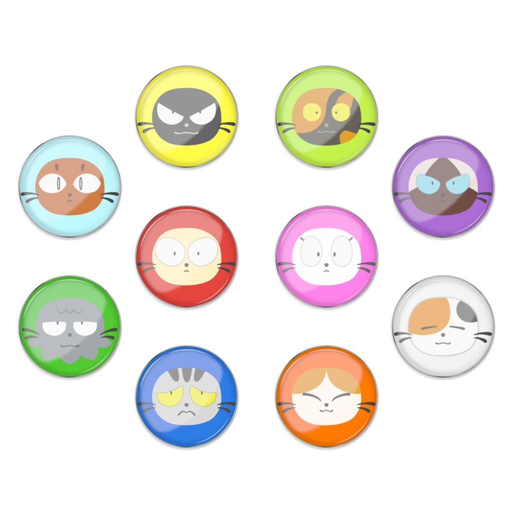 ニィと仲間たちのピンバッジ 全10種
