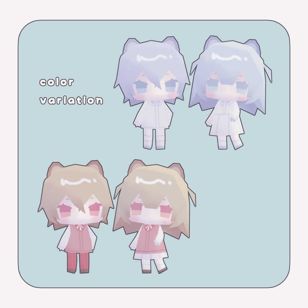 【VRChat】Mika&Alya【オリジナル3Dモデル】