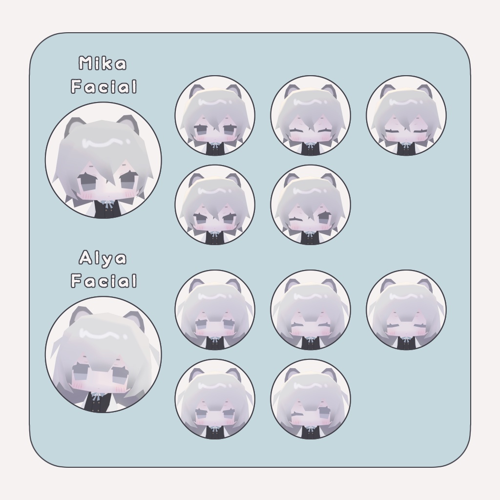 【VRChat】Mika&Alya【オリジナル3Dモデル】