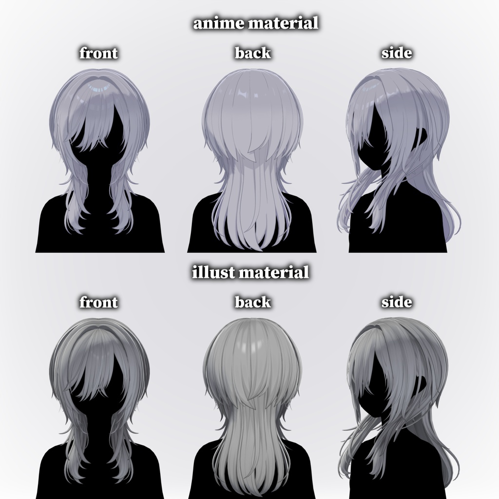 【SALE】V long wolf Hair【#EvicPlus】