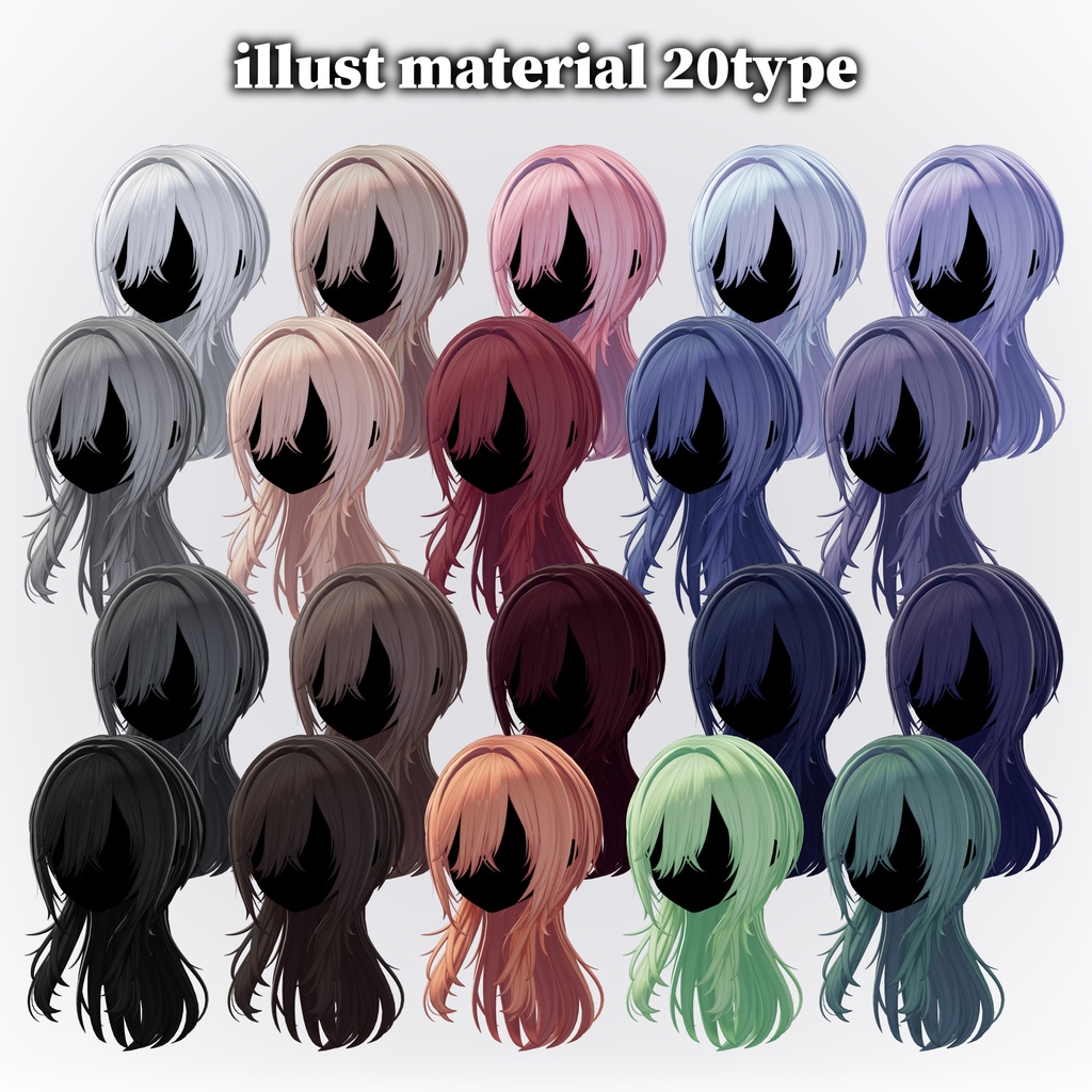【SALE】V long wolf Hair【#EvicPlus】