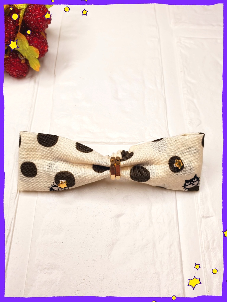 水玉隠れにゃんこヘアバンド🐈🌟