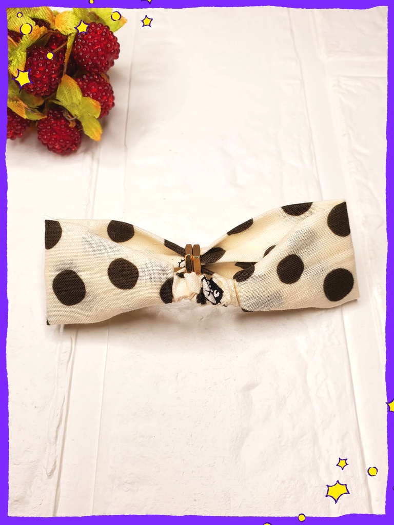 水玉隠れにゃんこヘアバンド🐈🌟