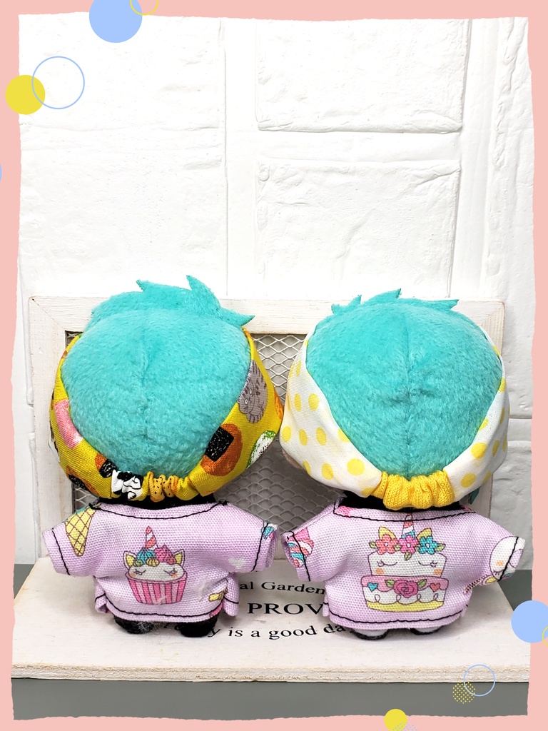 ねこせんべい&水玉柄ヘアバンドセット🐈🍘(Yellow)