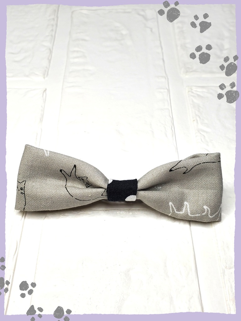 猫柄ヘアバンド(グレー)