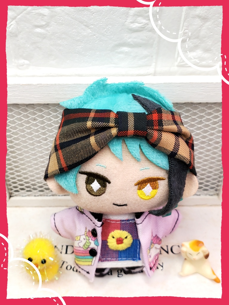 チェック柄ヘアバンド