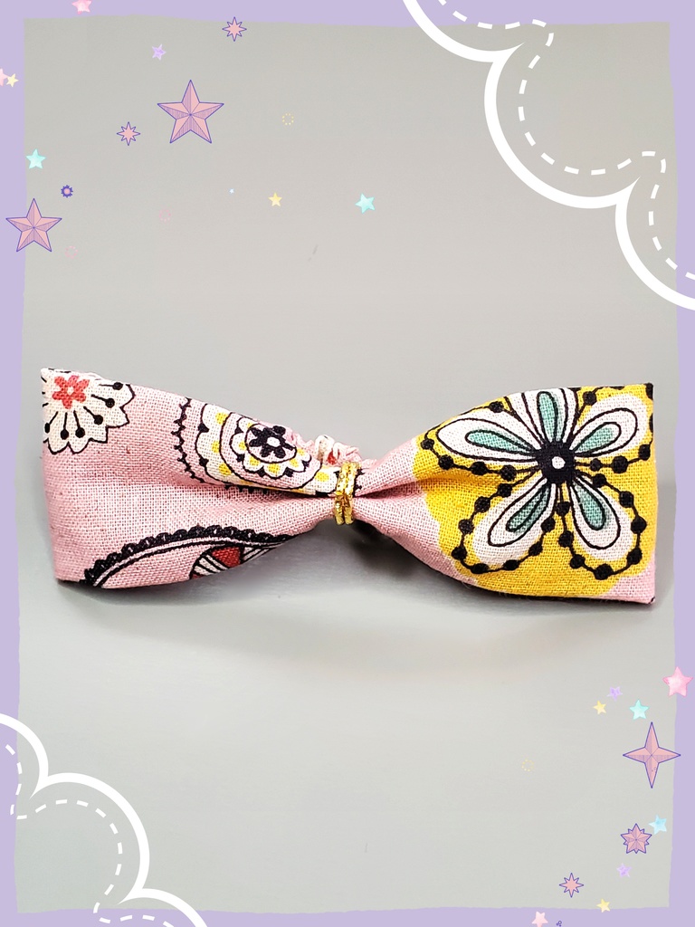 10㎝ぬい用 ピンクヘアバンド(花&鳥)