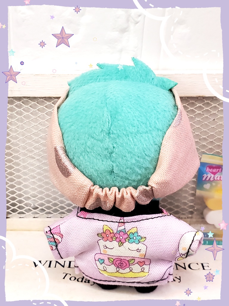 10㎝ぬい用 ピンク水玉ヘアバンド