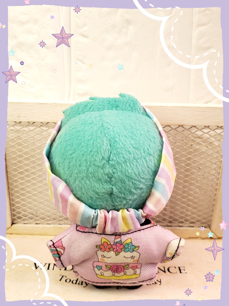 10㎝ぬい服 ゆめかわストライプヘアバンド