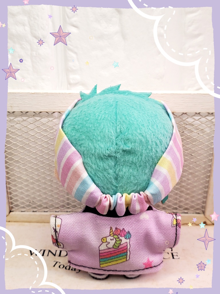 10㎝ぬい服 ゆめかわストライプ ヘアバンド