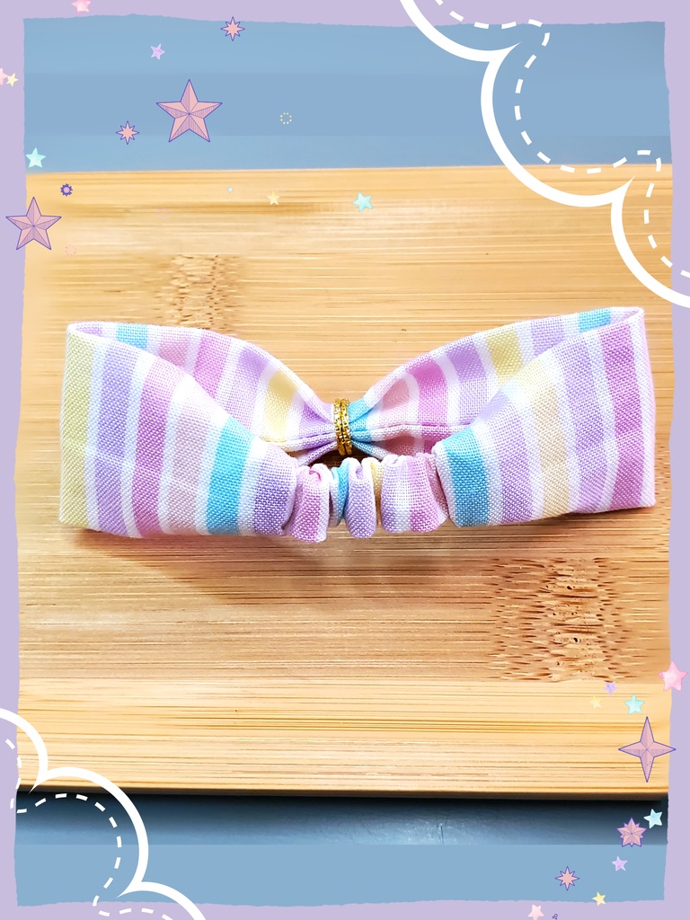10㎝ぬい服 ゆめかわストライプ ヘアバンド