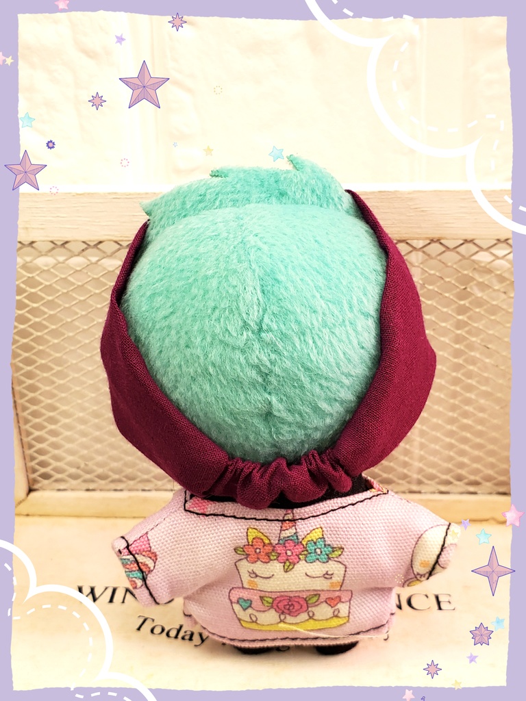 10㎝ぬい服 パープルヘアバンド