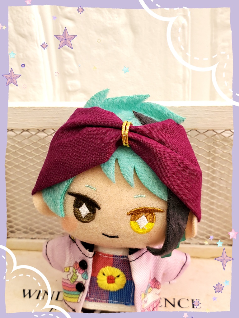 10㎝ぬい服 パープルヘアバンド