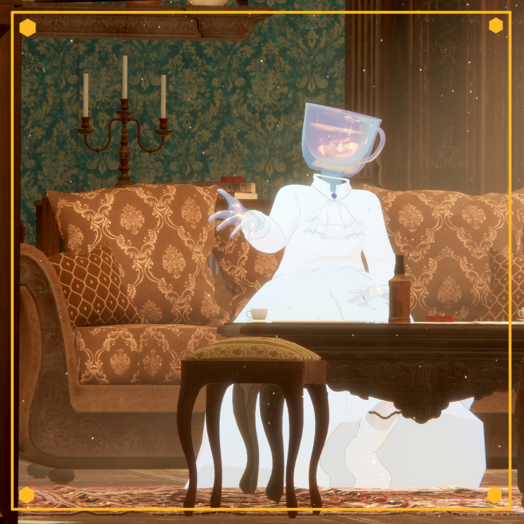 【VRC想定3Dモデル】HoneyTea【初販売記念☆値引き中!】