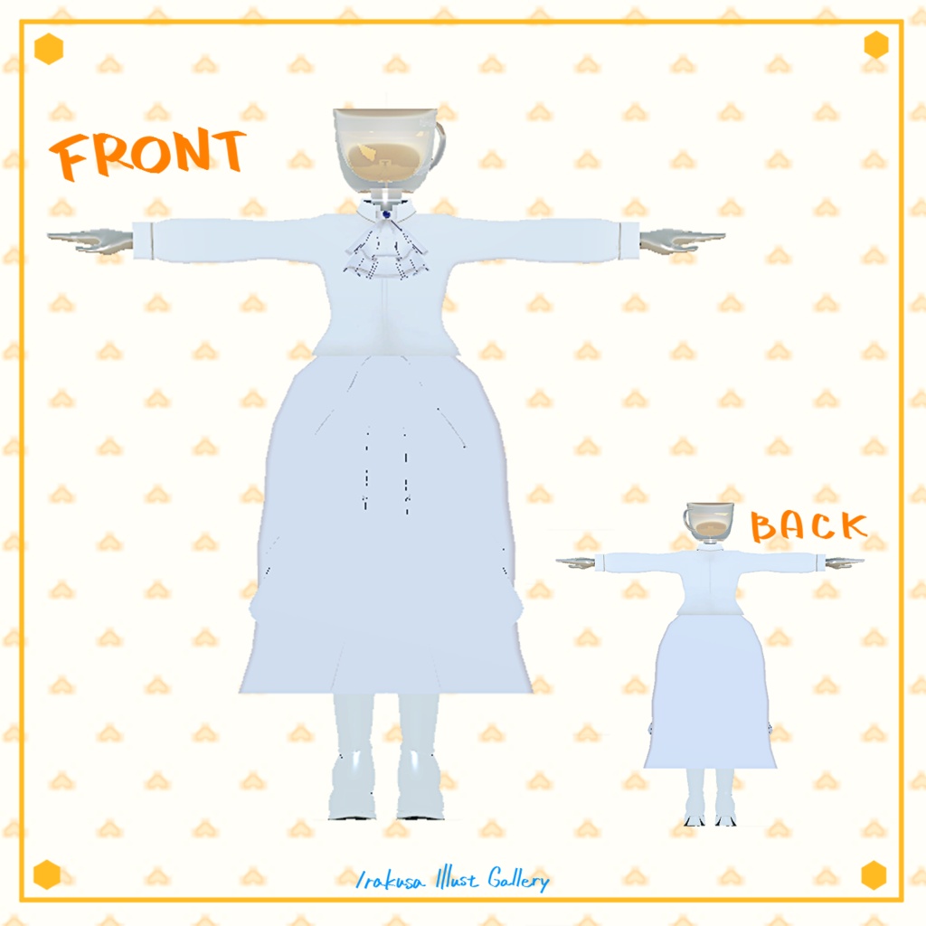 【VRC想定3Dモデル】HoneyTea【初販売記念☆値引き中!】