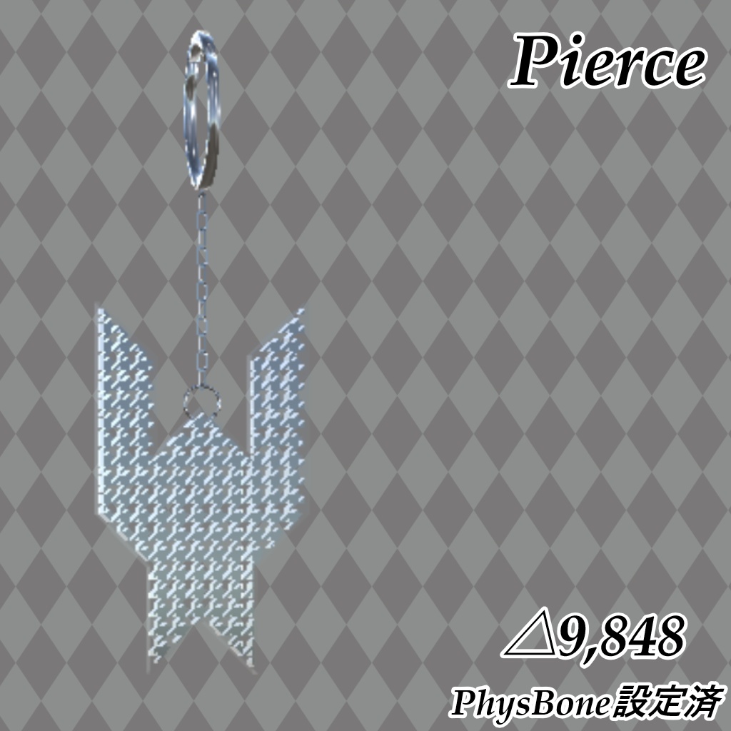 ピアス&イヤーカフ【VRC想定3Dモデル】